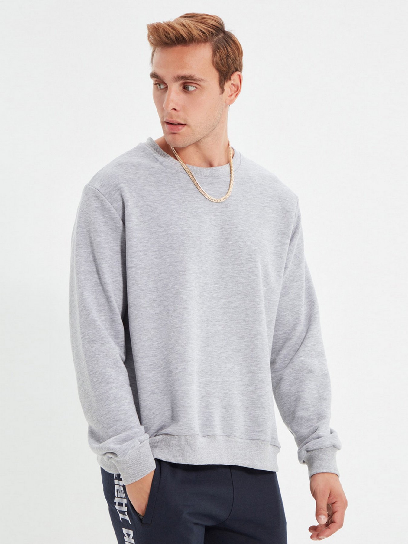 Свитшот Trendyol модель TMNAW22SW0354/Gri Фото