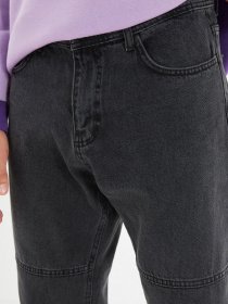 Прямые джинсы Trendyol Relax модель TMNAW22JE0040/Siyah Фото