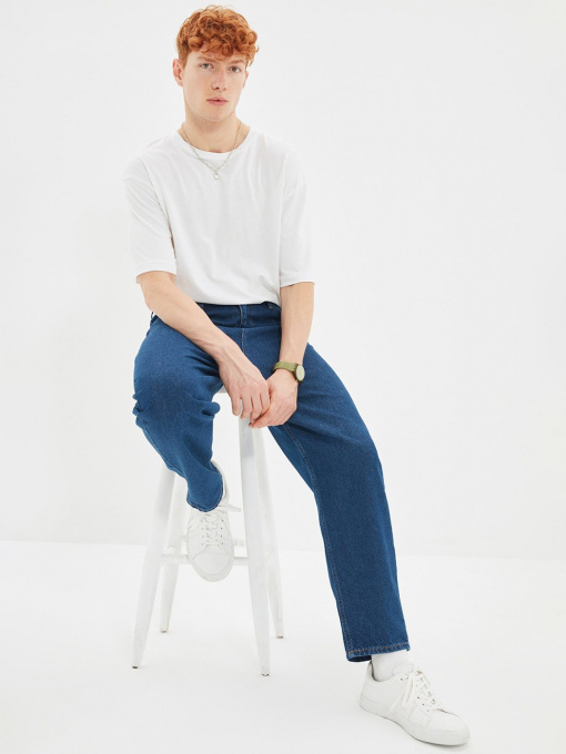 Широкие джинсы Trendyol Balloon модель TMNSS21JE0674/Lacivert Фото