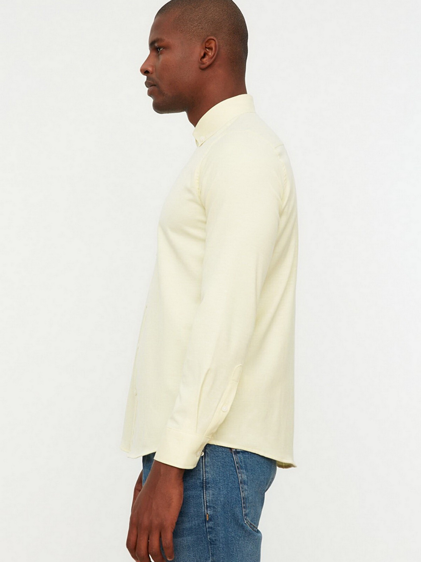 Рубашка повседневная Trendyol модель TMNSS22GO0039/Sari Фото