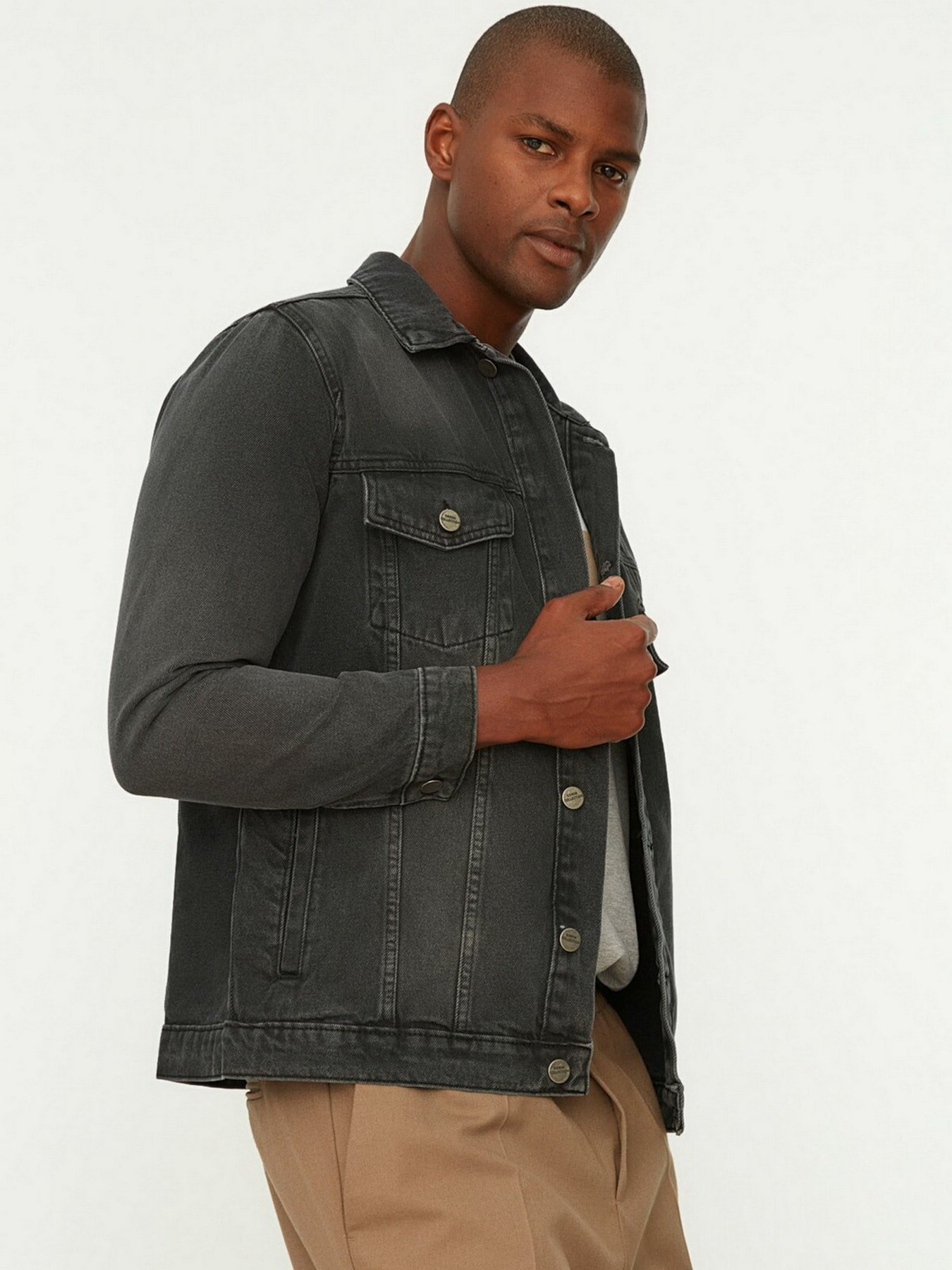 Джинсова куртка Trendyol модель TMNSS22CE0021/Antrasit Фото