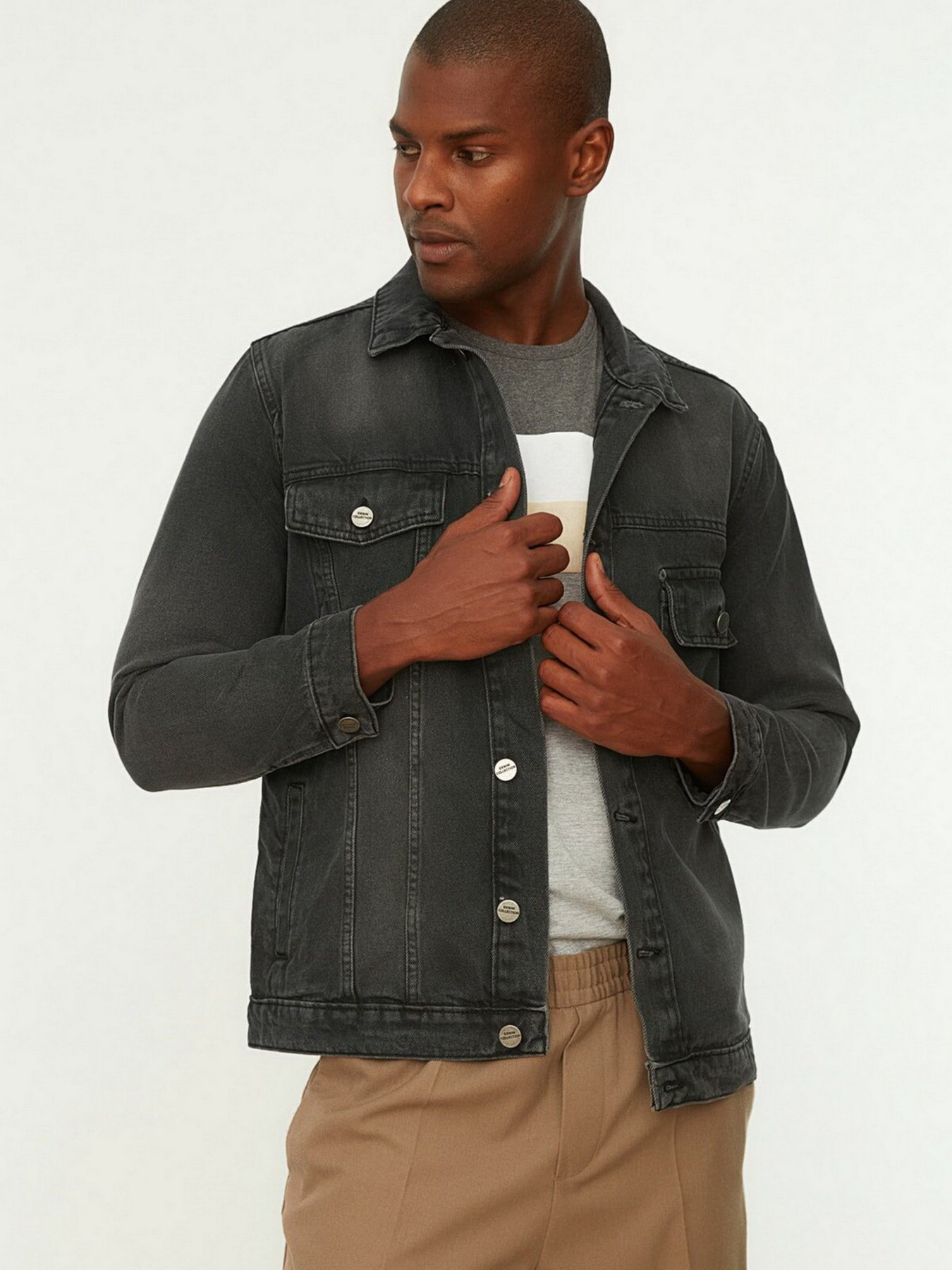 Джинсова куртка Trendyol модель TMNSS22CE0021/Antrasit Фото