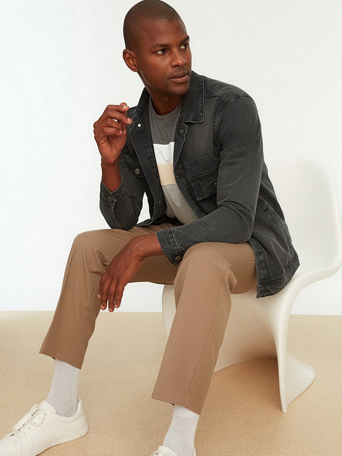 Джинсова куртка Trendyol модель TMNSS22CE0021/Antrasit Фото