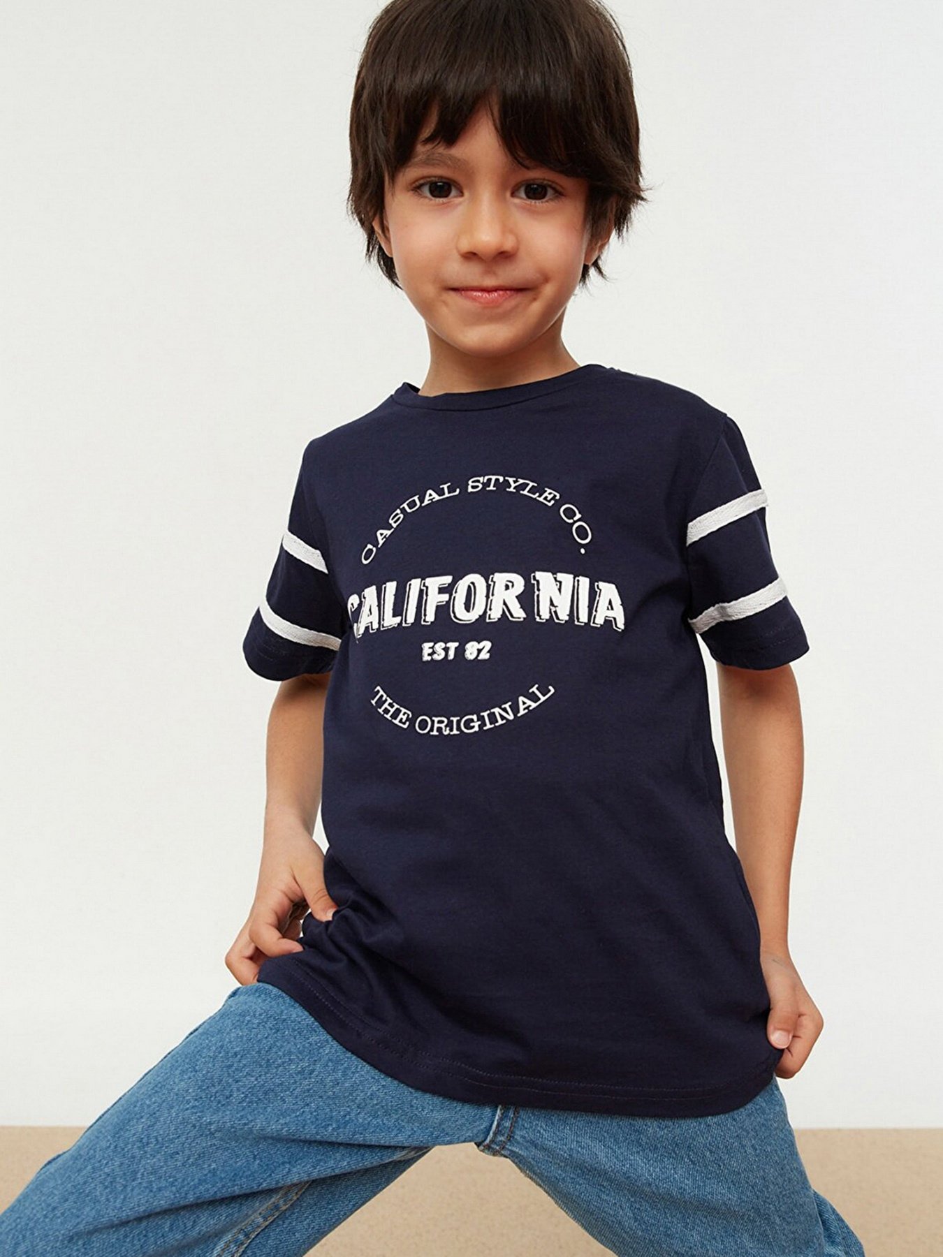 Футболка Trendyol модель TKDSS22TS0615/Lacivert Фото