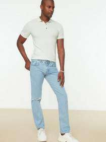 Прямые джинсы Trendyol Straight модель TMNSS22JE0087/Mavi Фото