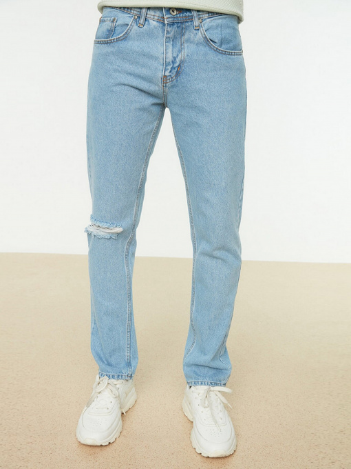 Прямі джинси Trendyol Straight модель TMNSS22JE0087/Mavi Фото