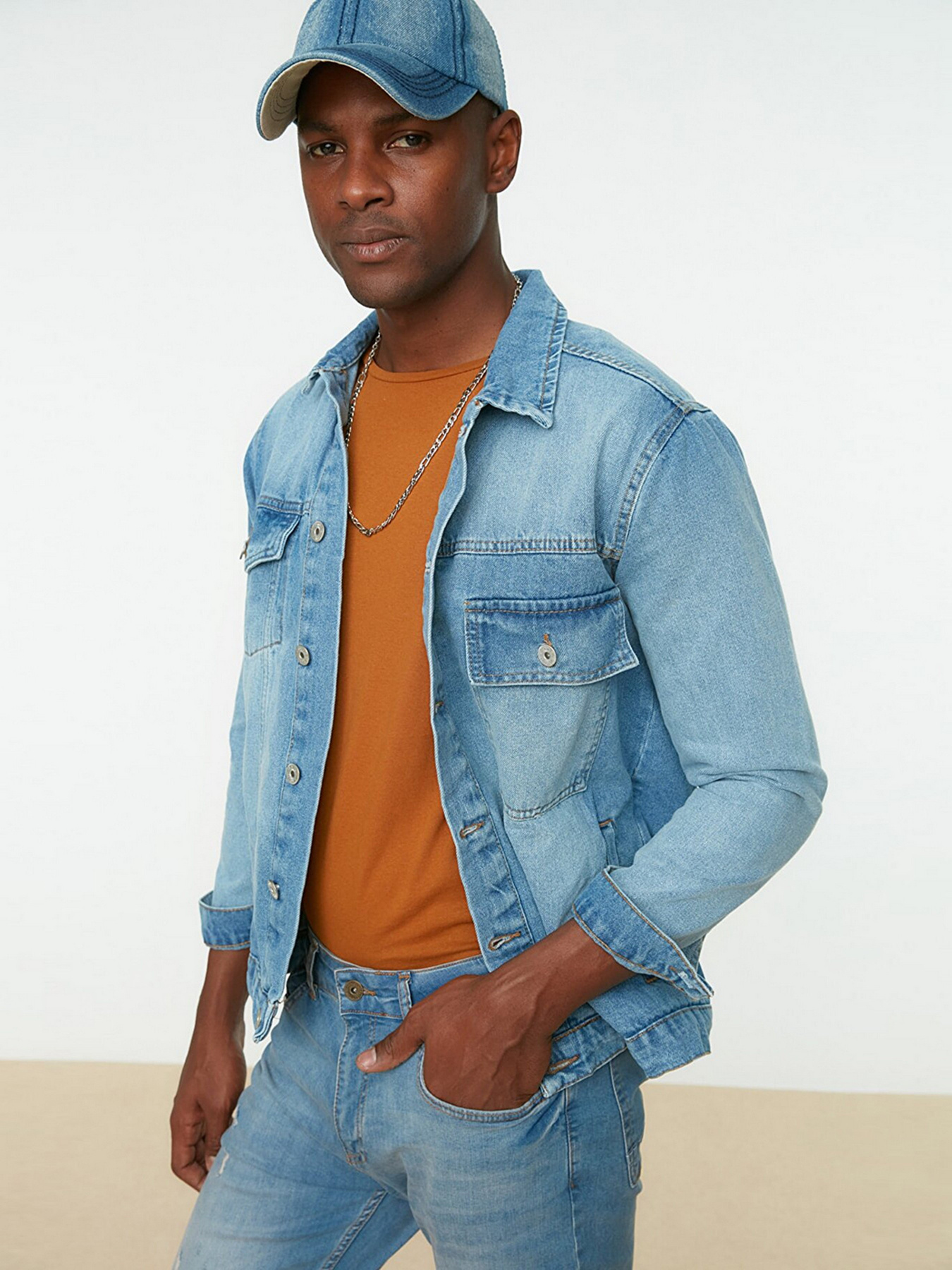 Джинсова куртка Trendyol модель TMNSS22CE0021/Indigo Фото