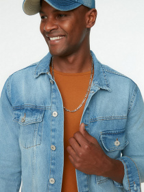 Джинсова куртка Trendyol модель TMNSS22CE0021/Indigo Фото