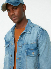 Джинсова куртка Trendyol модель TMNSS22CE0021/Indigo Фото