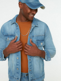 Джинсова куртка Trendyol модель TMNSS22CE0021/Indigo Фото