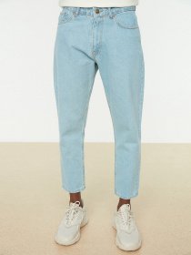 Зауженные джинсы Trendyol Essential Crop модель TMNSS22JE0370/Mavi Фото