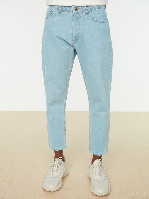 Завужені джинси Trendyol Essential Crop модель TMNSS22JE0370/Mavi Фото