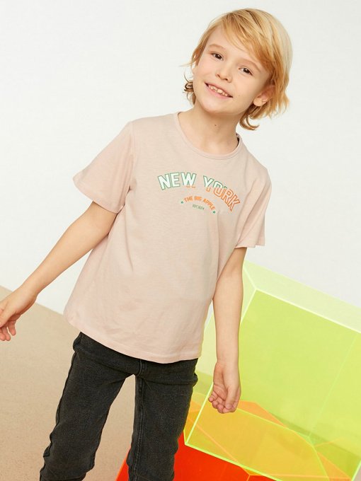 Футболка Trendyol модель TKDSS22TS0511/Bej Фото