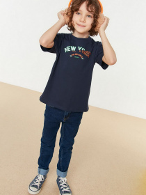 Футболка Trendyol модель TKDSS22TS0511/Lacivert Фото