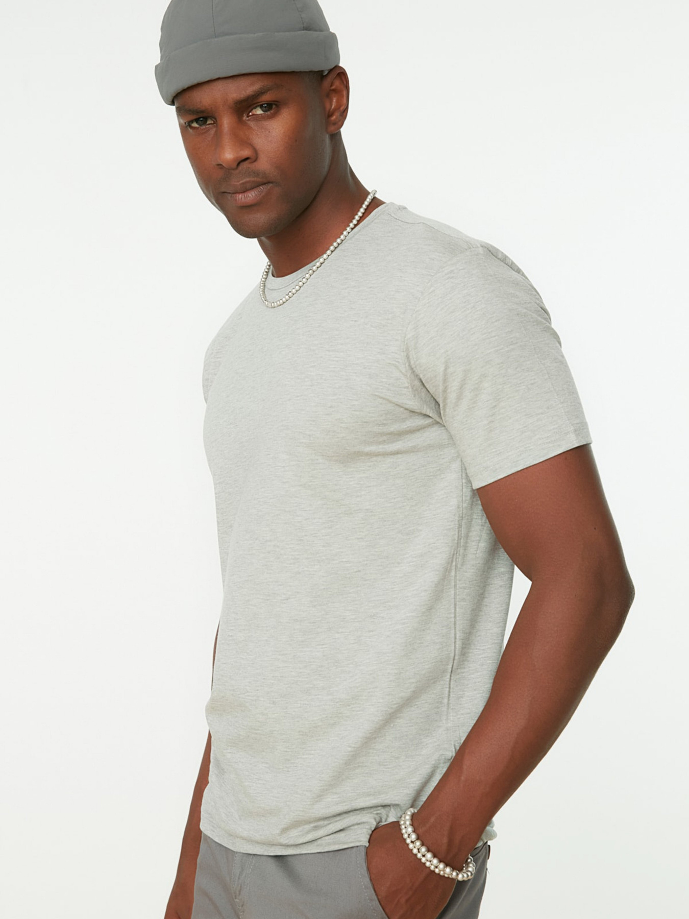 Футболка Trendyol модель TMNSS21TS0808/Gri Фото