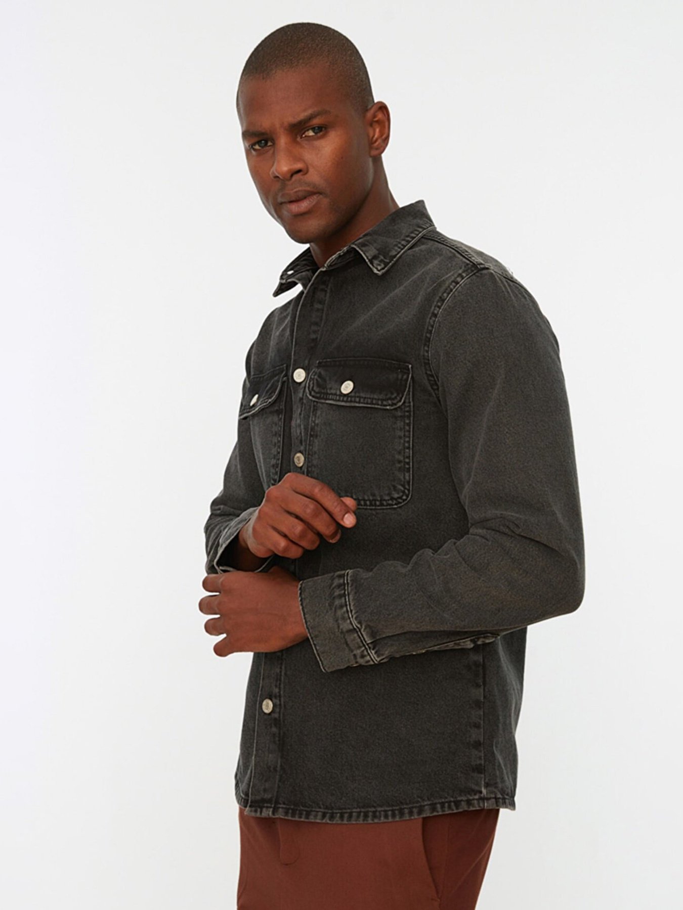 Джинсова куртка Trendyol модель TMNSS22CE0028/Antrasit Джинсова куртка Trendyol модель TMNSS22CE0028/Antrasit Фото