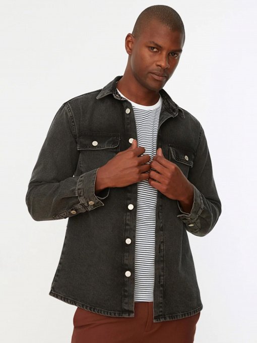 Джинсова куртка Trendyol модель TMNSS22CE0028/Antrasit Фото