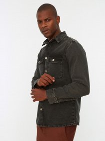Джинсова куртка Trendyol модель TMNSS22CE0028/Antrasit Джинсова куртка Trendyol модель TMNSS22CE0028/Antrasit Фото