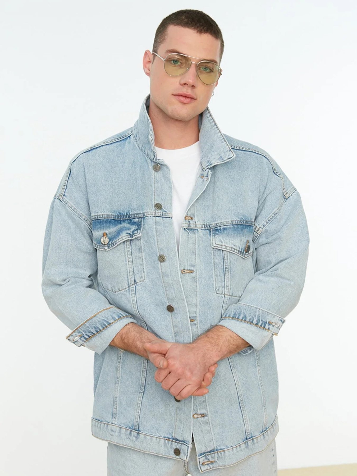 Джинсова куртка Trendyol модель TMNSS22CE0160/Indigo Фото