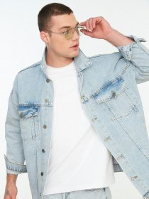 Джинсова куртка Trendyol модель TMNSS22CE0160/Indigo Фото