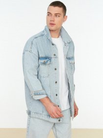 Джинсова куртка Trendyol модель TMNSS22CE0160/Indigo Фото