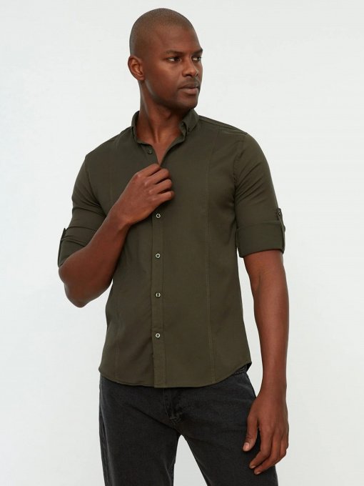 Сорочка Trendyol модель TMNSS22GO0091/Haki Фото