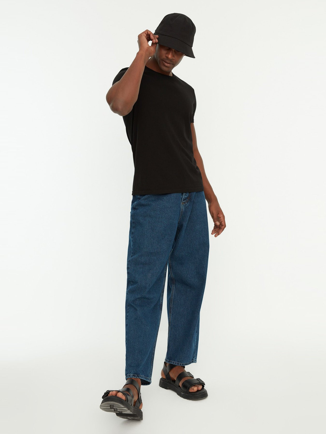 Широкие джинсы Trendyol модель TMNSS22JE0229/Indigo Фото