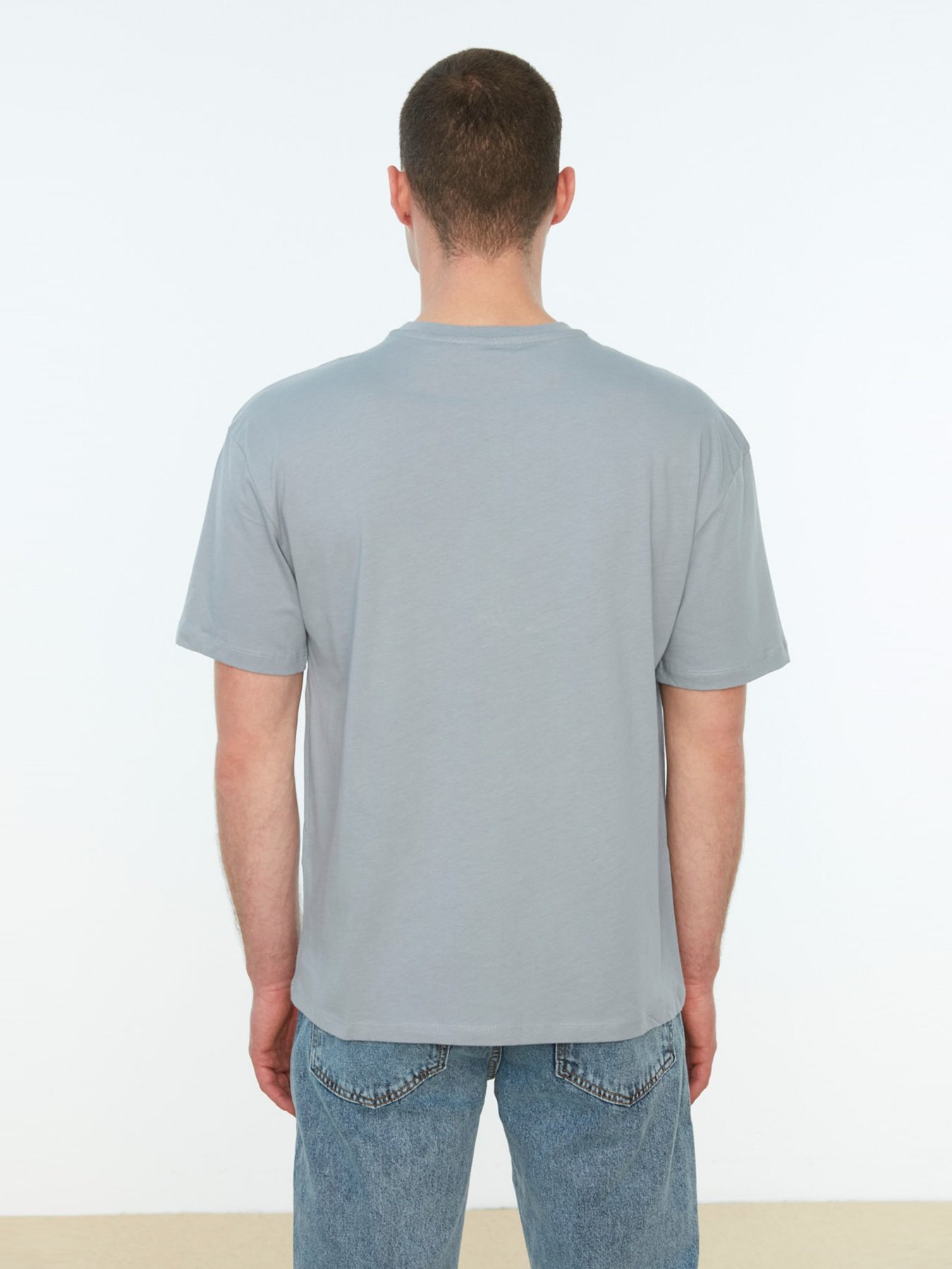 Футболка Trendyol модель TMNSS22TS0273/Gri Фото