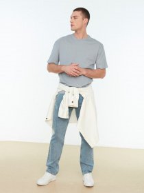 Футболка Trendyol модель TMNSS22TS0273/Gri Футболка Trendyol модель TMNSS22TS0273/Gri Фото