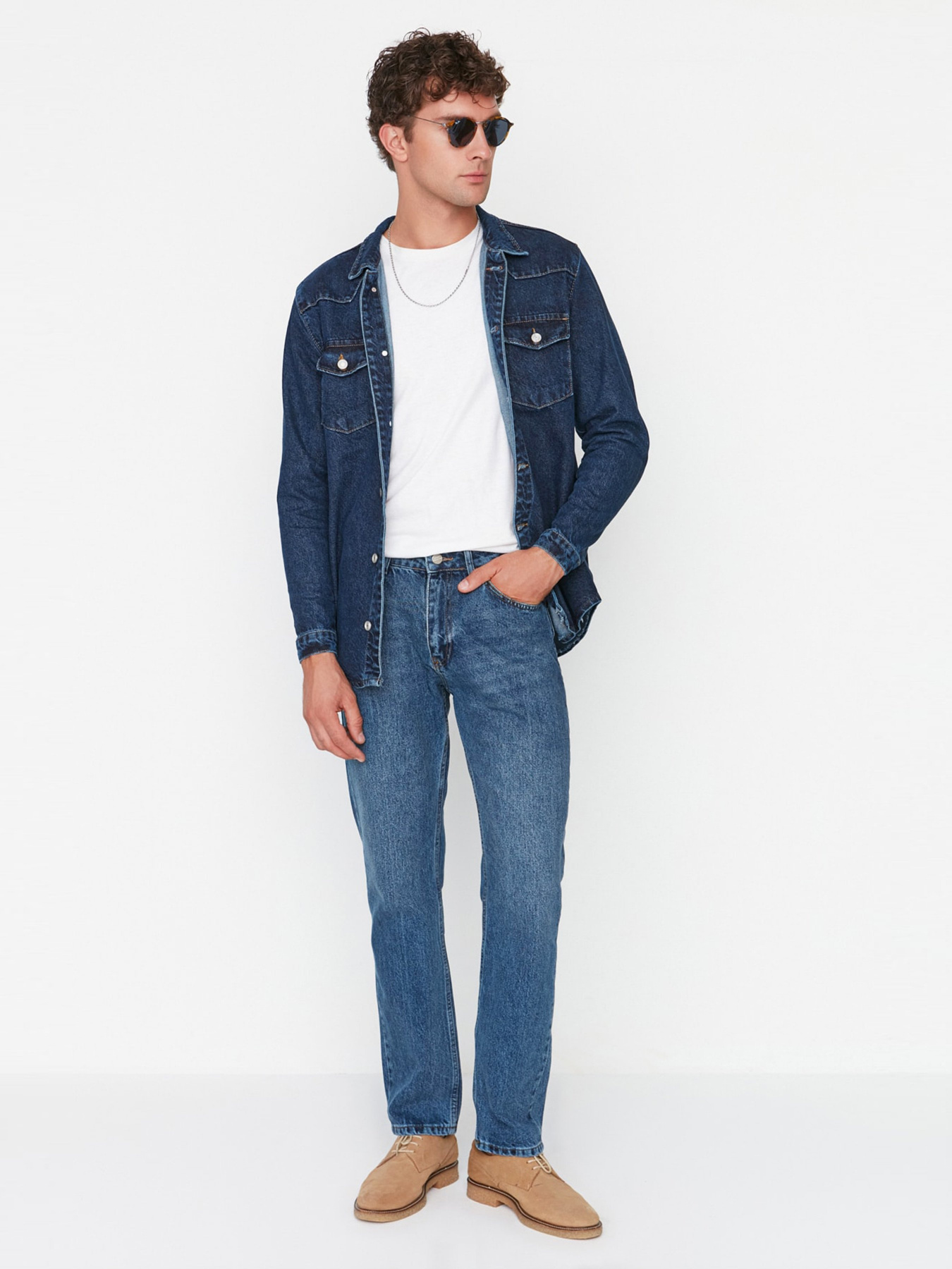 Прямые джинсы Trendyol модель TMNAW22JE0508/Mavi Фото