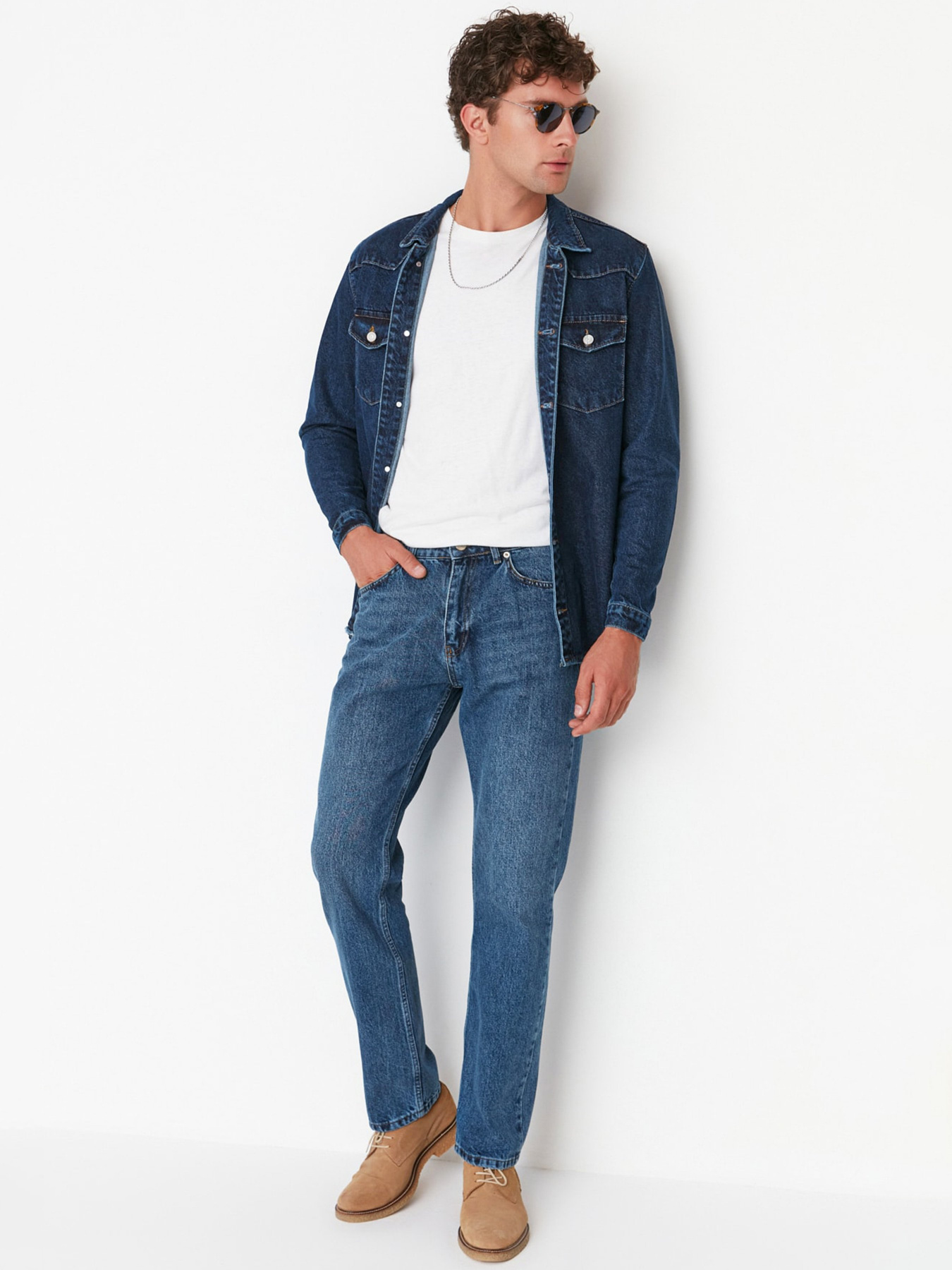 Прямые джинсы Trendyol модель TMNAW22JE0508/Mavi Фото