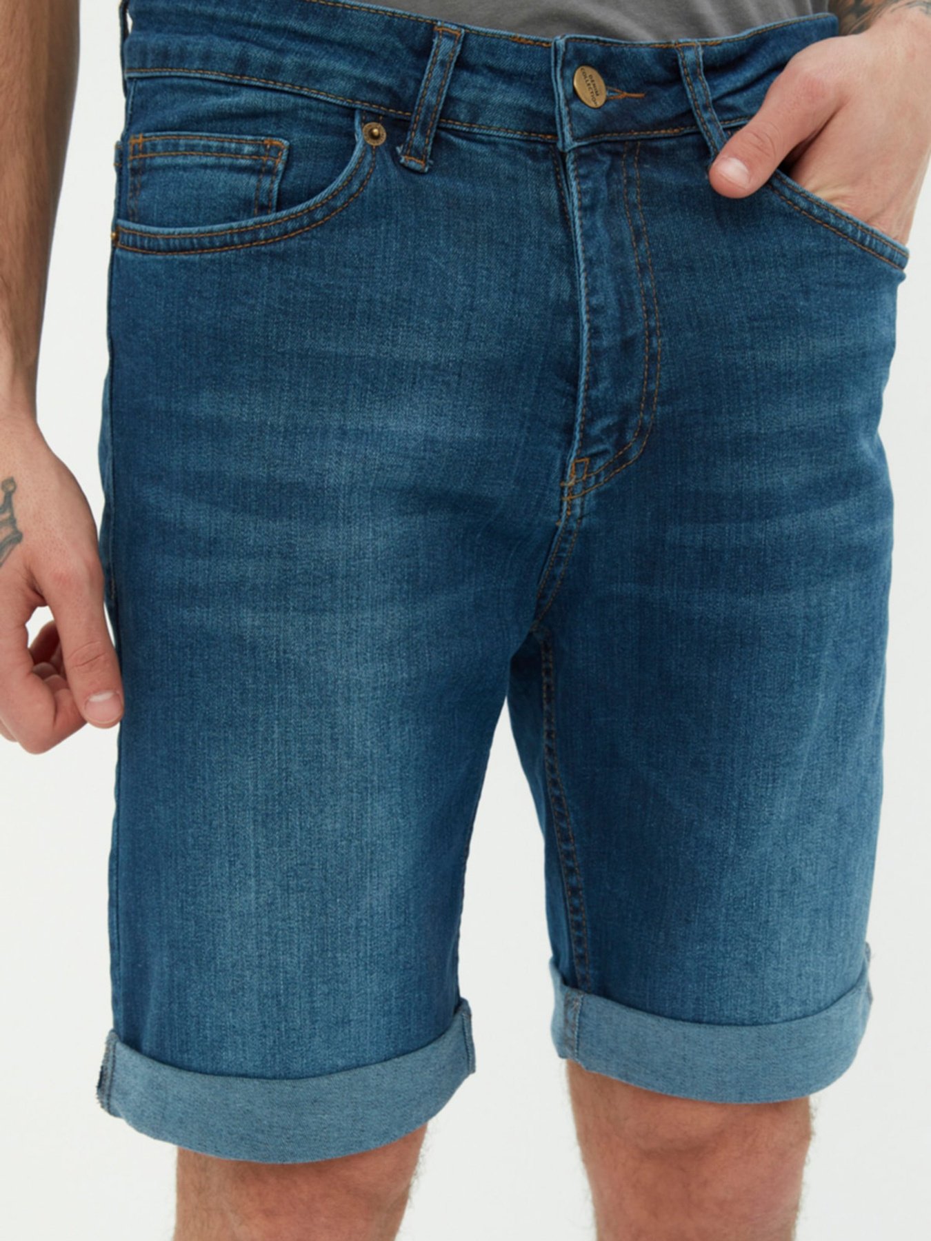 Шорты джинсовые Trendyol модель TMNSS21SR0486/Lacivert Фото