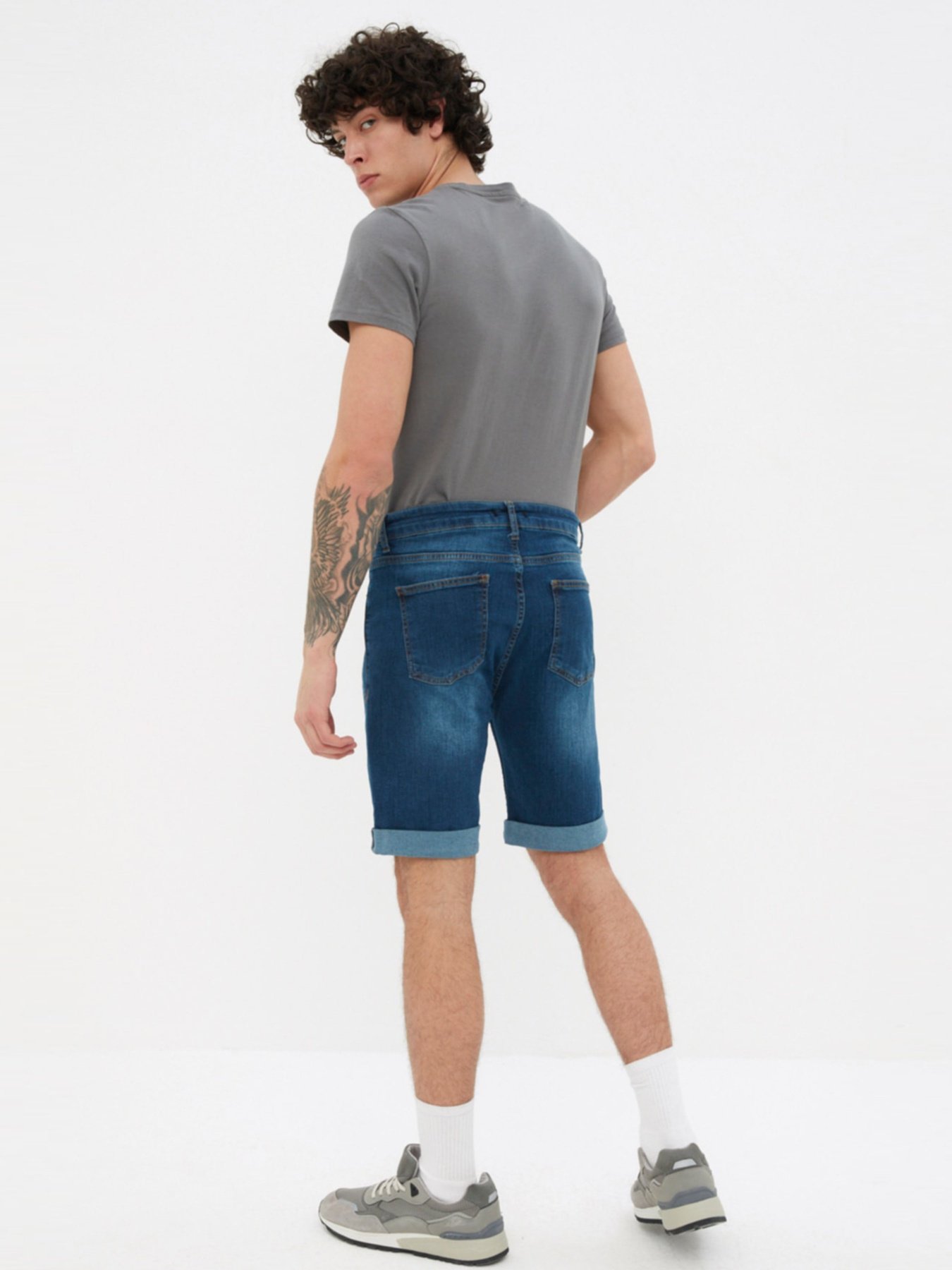 Джинсові шорти Trendyol модель TMNSS21SR0486/Lacivert Джинсові шорти Trendyol модель TMNSS21SR0486/Lacivert Фото