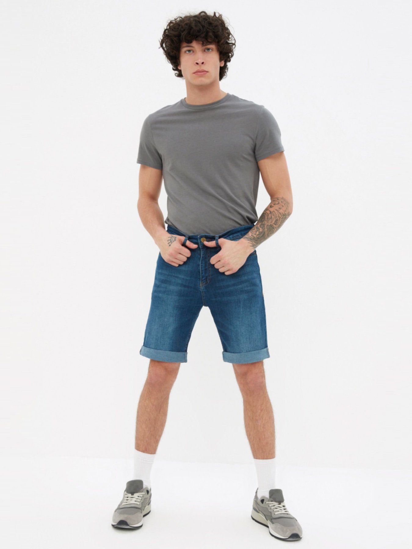 Джинсові шорти Trendyol модель TMNSS21SR0486/Lacivert Джинсові шорти Trendyol модель TMNSS21SR0486/Lacivert Фото