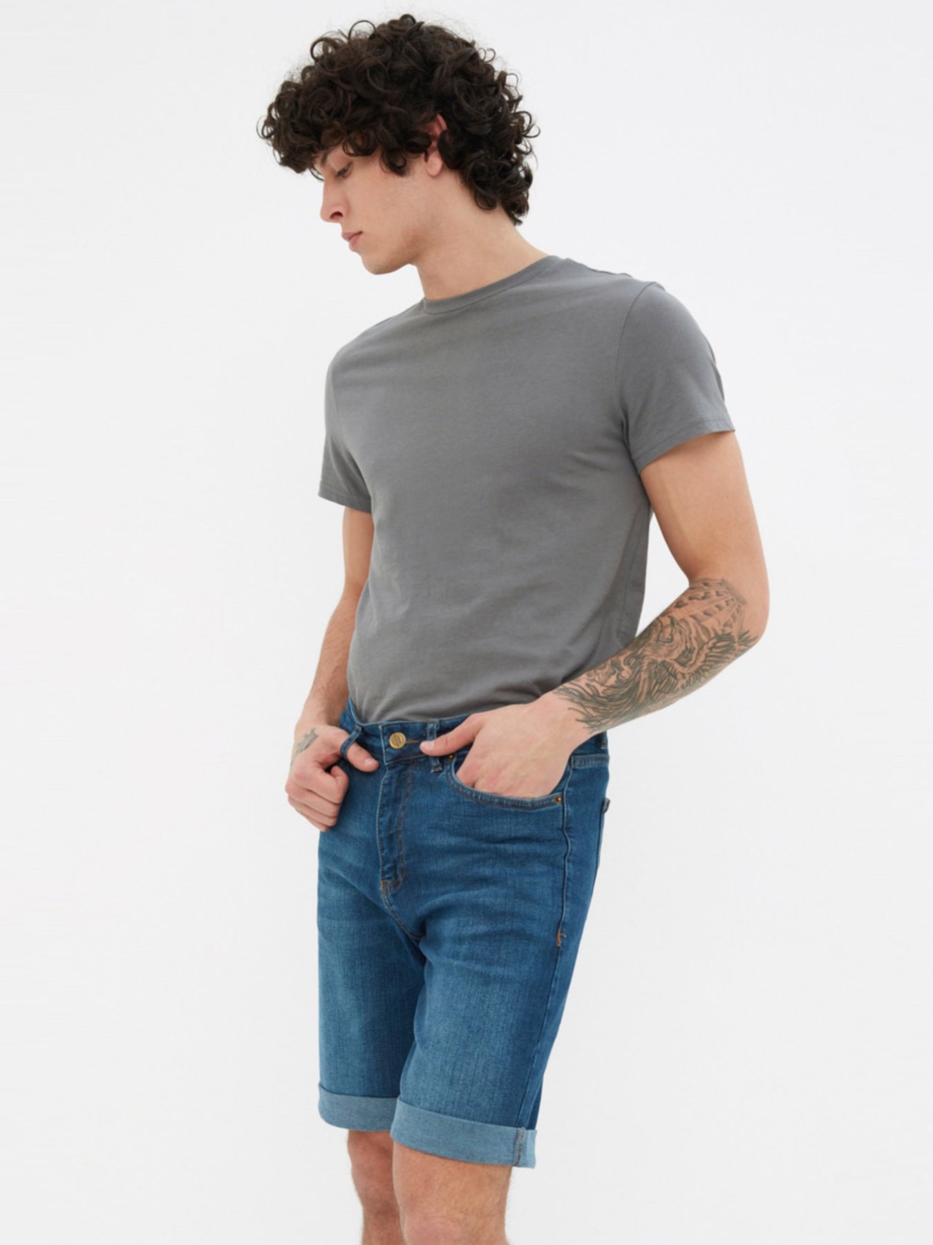 Джинсові шорти Trendyol модель TMNSS21SR0486/Lacivert Джинсові шорти Trendyol модель TMNSS21SR0486/Lacivert Фото