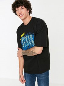 Футболка Trendyol модель TMNSS21SW0239/Siyah Фото