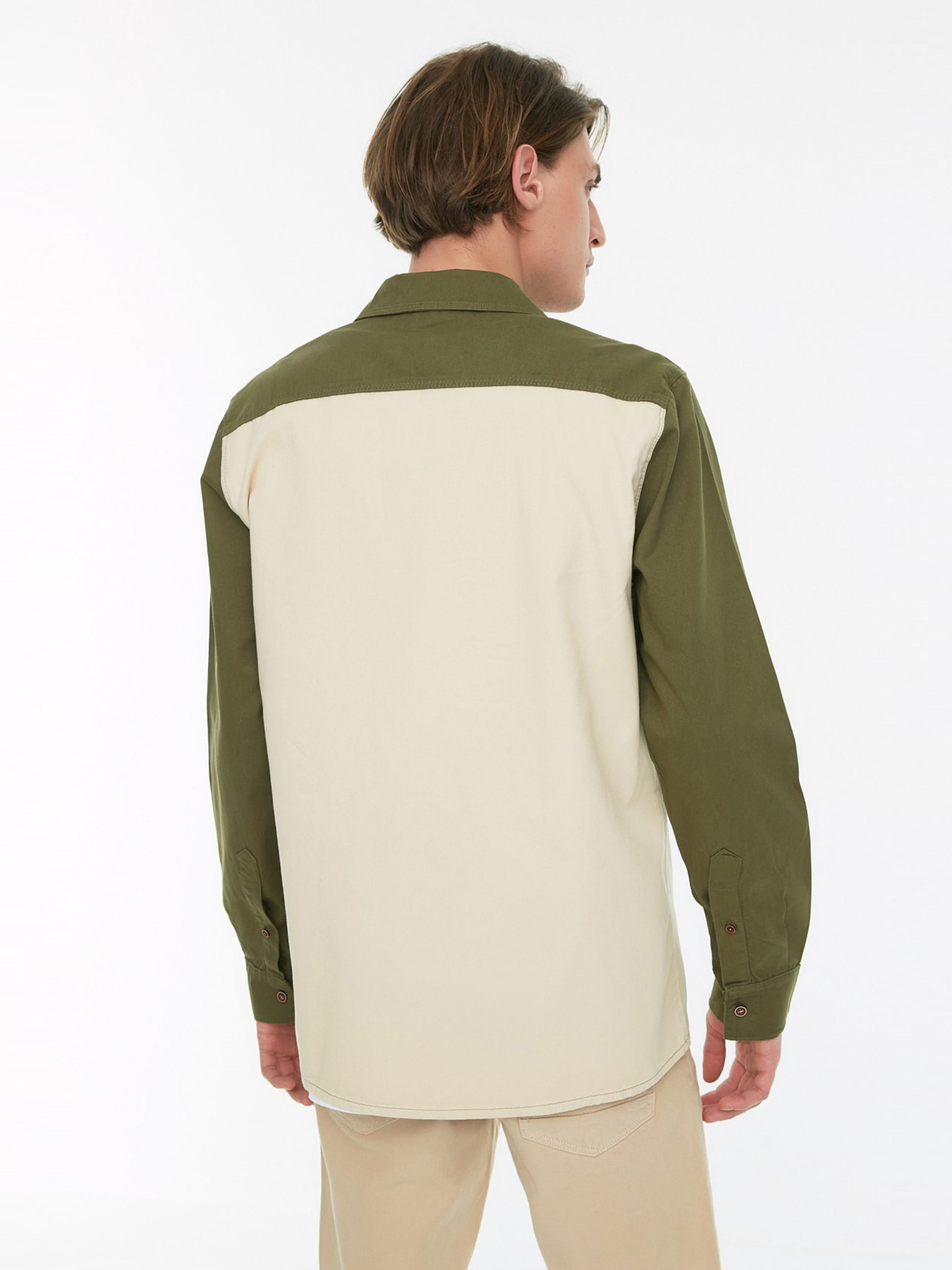 Рубашка Trendyol модель TMNSS22GO00006/Haki-Bej Фото