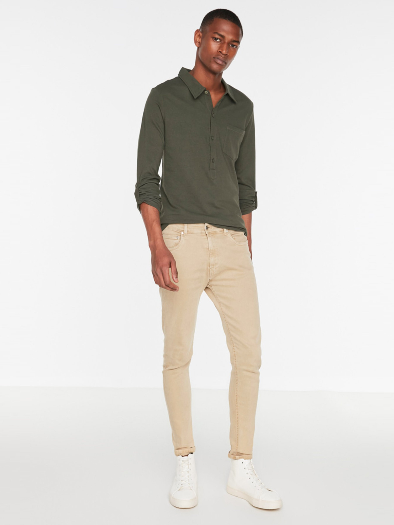 Рубашка Trendyol модель TMNSS22GO0052/Haki Фото