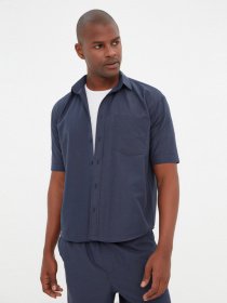 Сорочка повсякденна Trendyol модель TMNSS22GO0273/Lacivert Фото