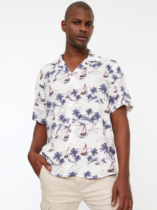 Рубашка повседневная Trendyol модель TMNSS22GO0418/Beyaz Фото