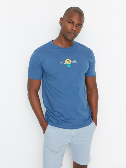 Футболки и поло Trendyol модель TMNSS22TS00015/Indigo Фото