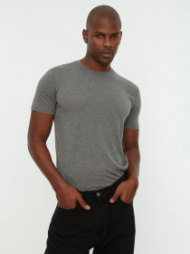 Футболка Trendyol модель TMNSS22TS0270/Antrasit Фото