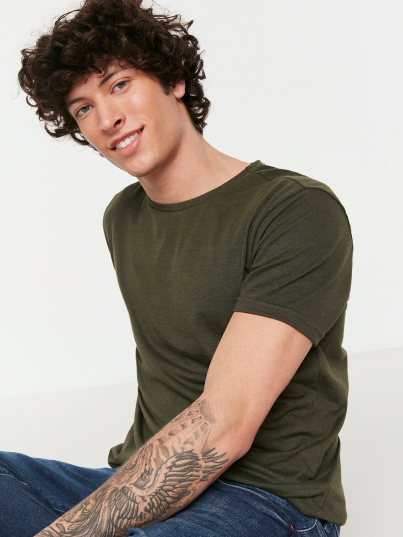 Футболка Trendyol модель TMNSS22TS0271/Haki Фото