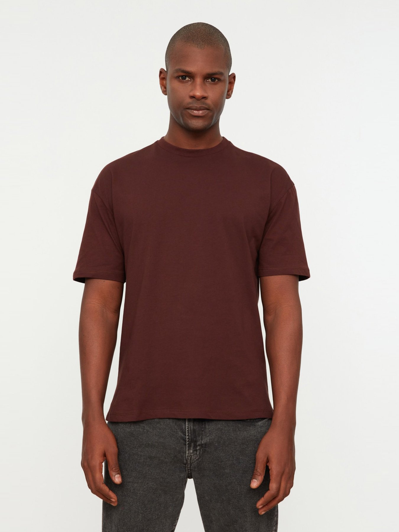 Футболка Trendyol модель TMNSS22TS0273/Kahverengi Фото