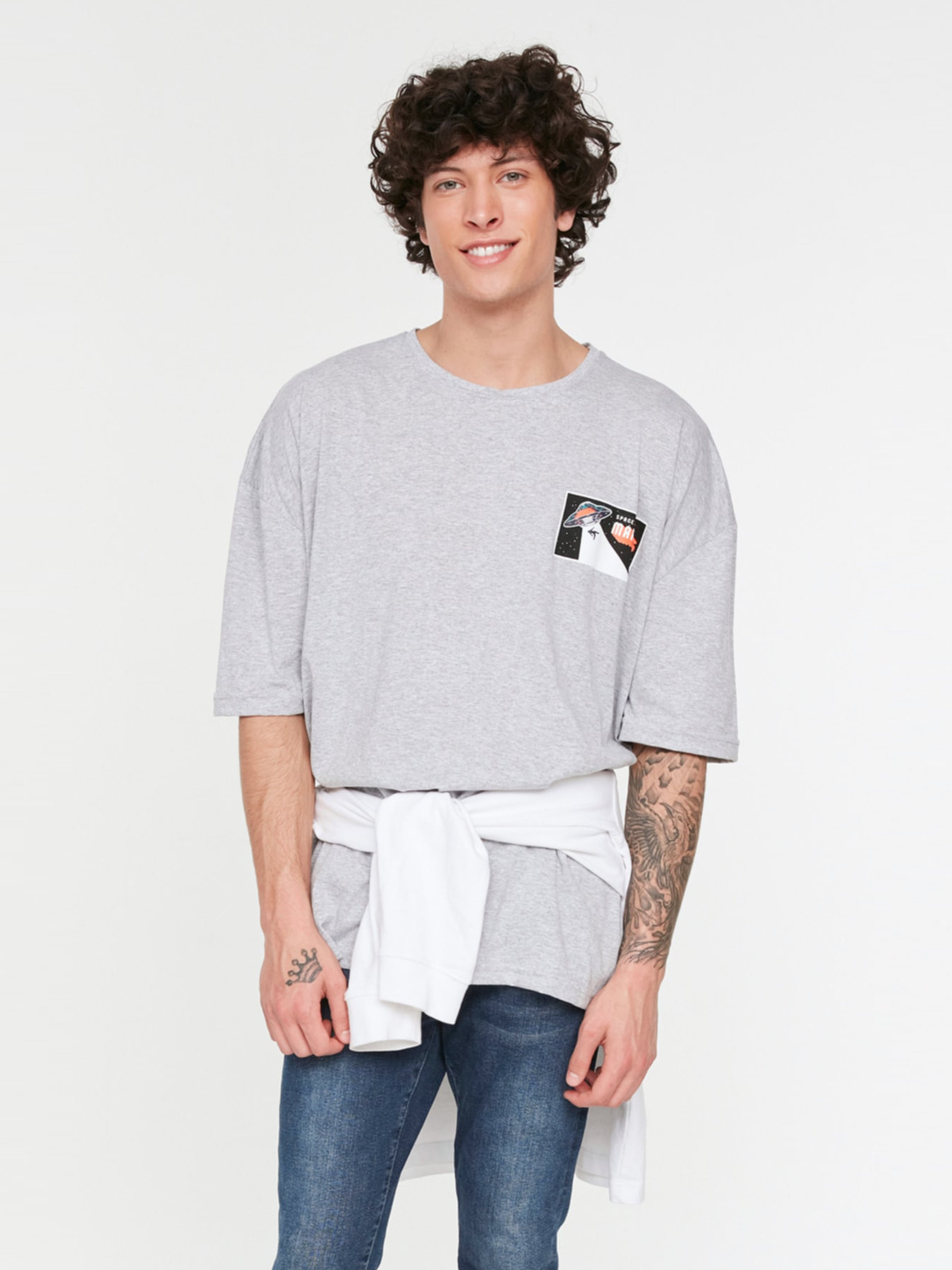 Футболка Trendyol модель TMNSS22TS2098/Gri Фото