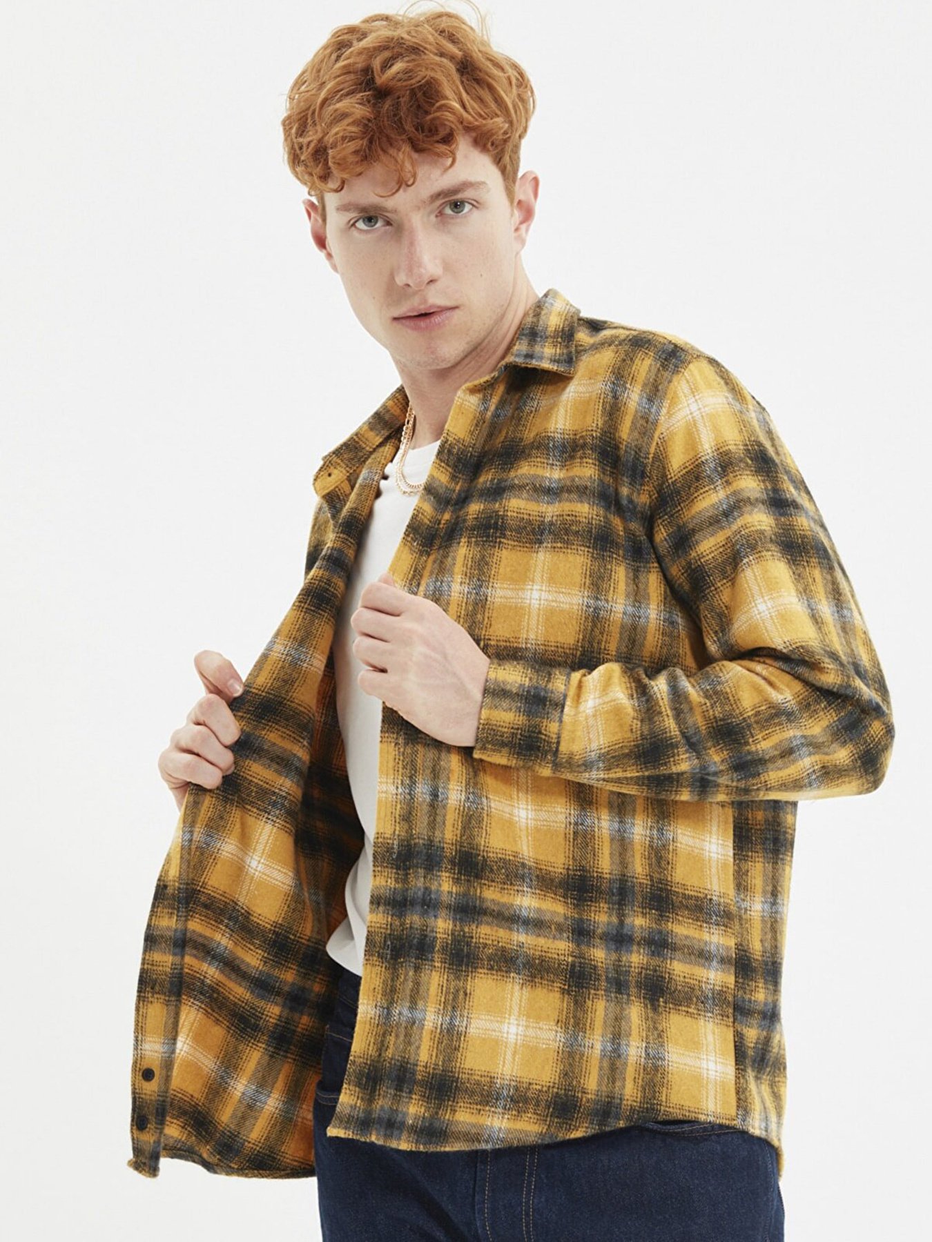 Рубашка Trendyol модель TMNAW21GO1170/Hardal Фото