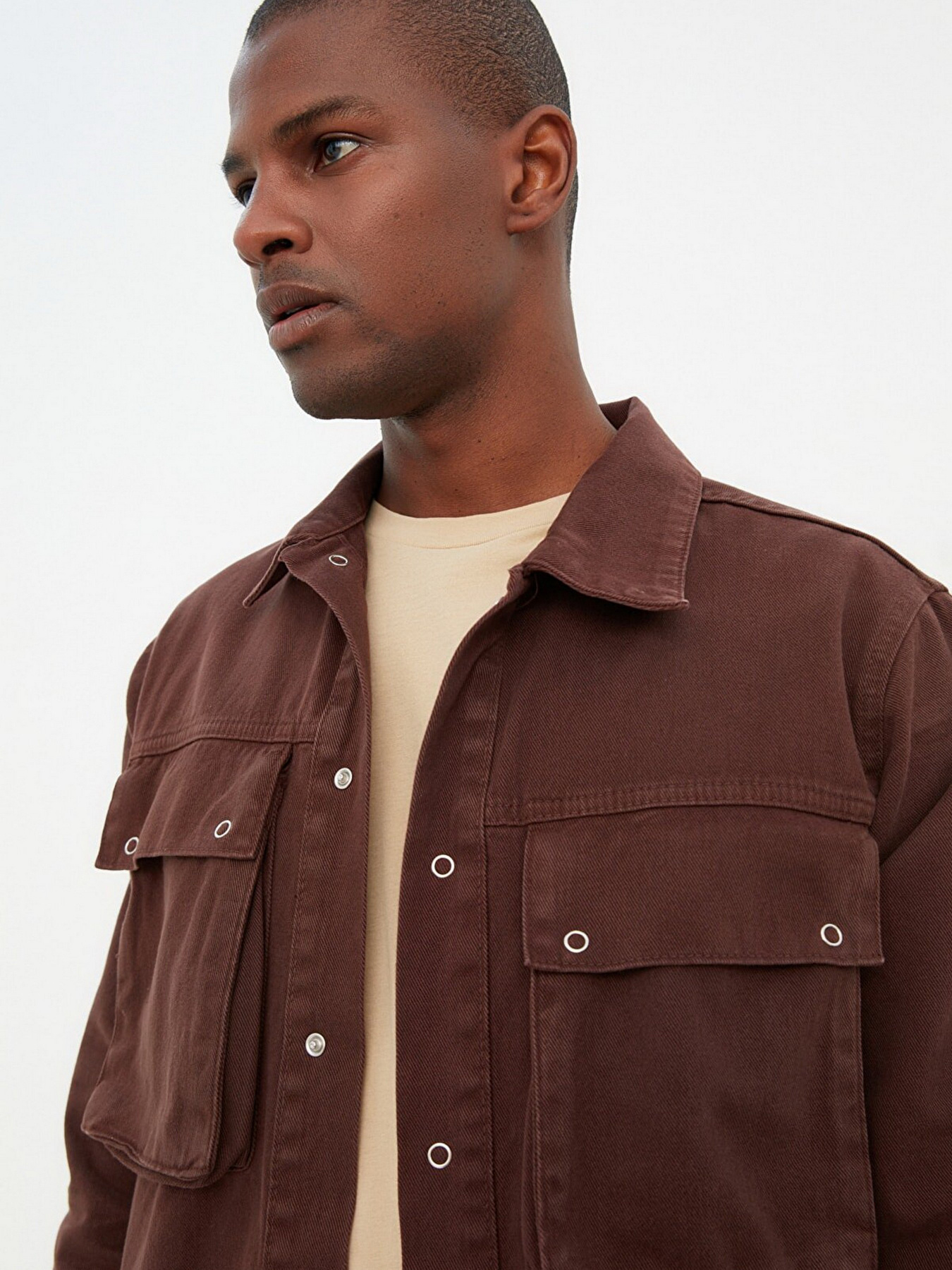 Джинсовая куртка Trendyol модель TMNAW20CE0234/Kahverengi Фото