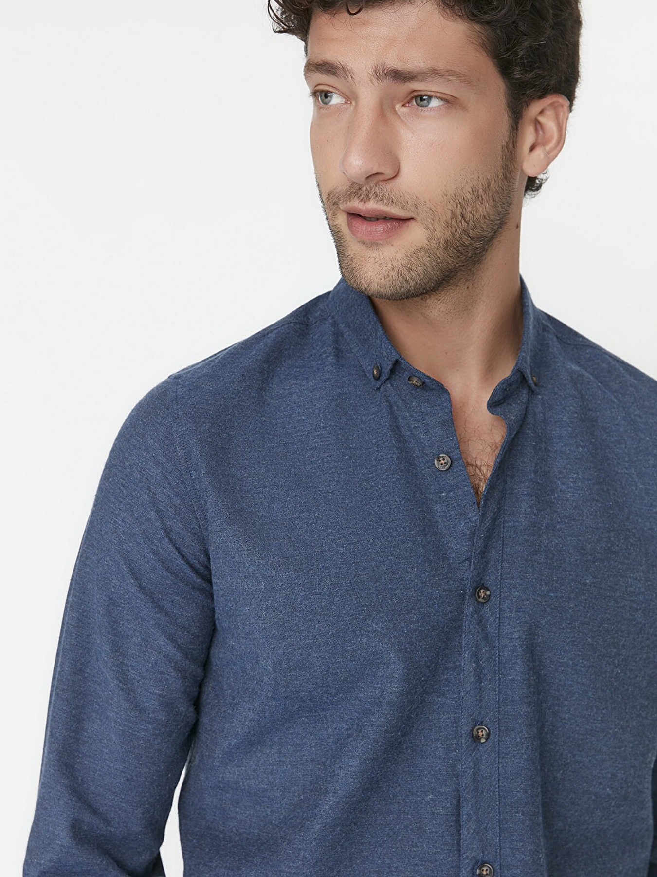 Сорочка повсякденна Trendyol модель TMNAW20GO0094/Indigo Фото