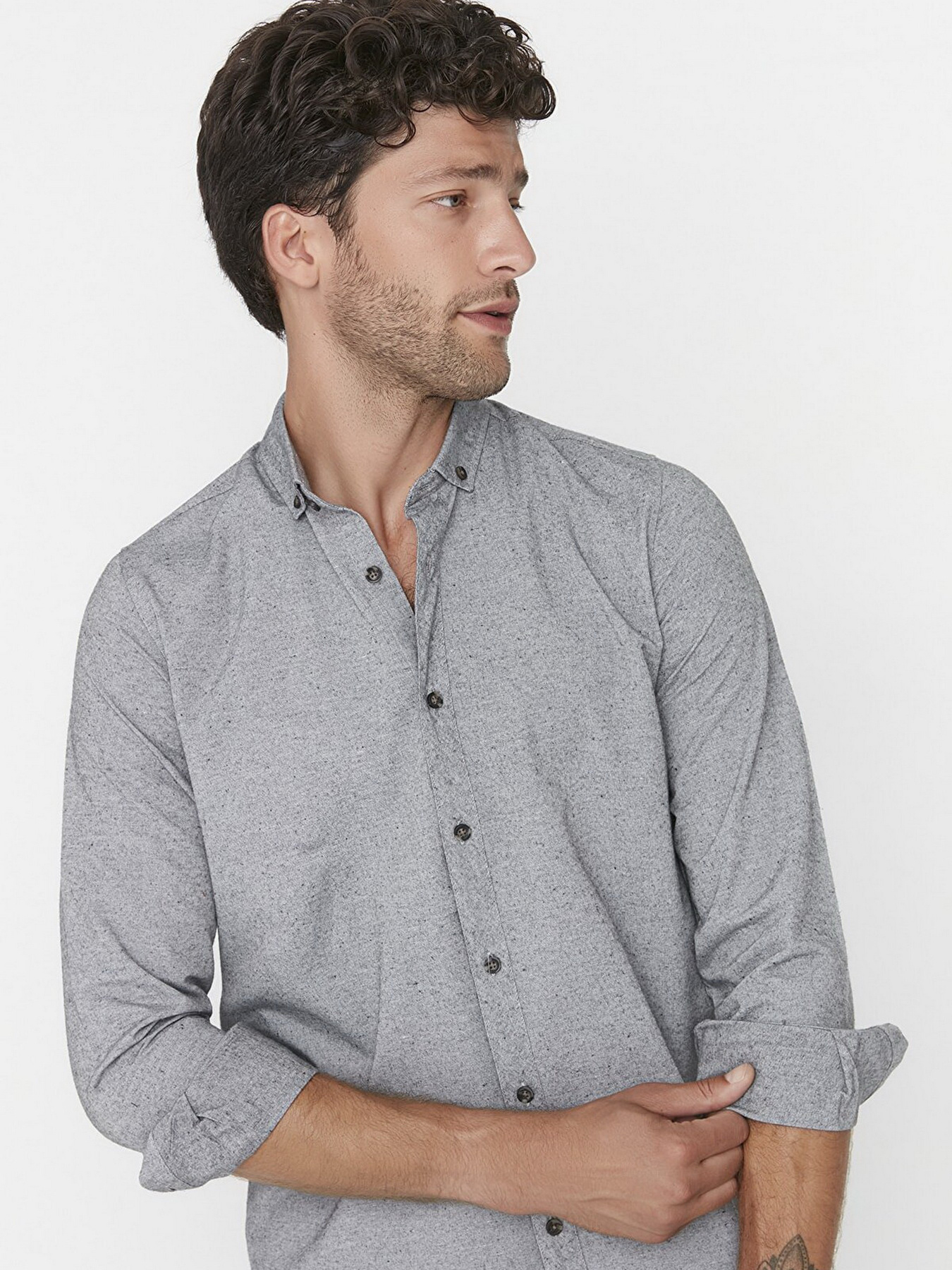 Сорочка повсякденна Trendyol модель TMNAW20GO0094/Gri Фото