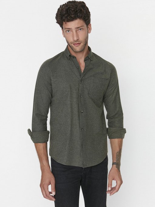 Рубашка повседневная Trendyol модель TMNAW20GO0523/Yesil Фото
